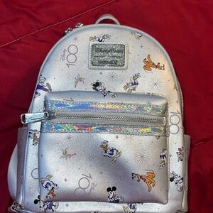 Disney 100th Anniversary Silver Mini Backpack